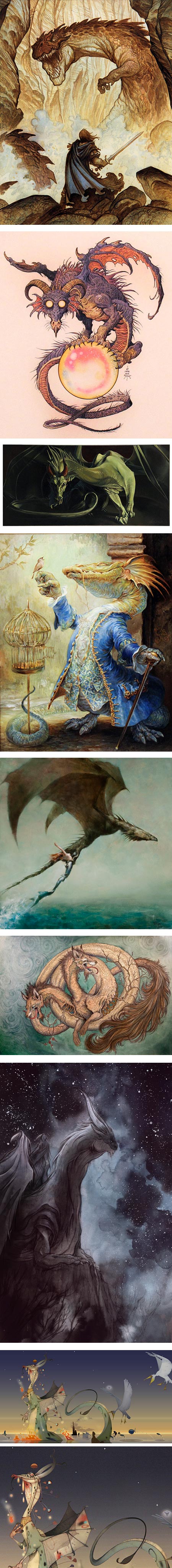 Breath of Embers: Art of Dragons at Gallery Nucleus - Justin Gerard, William Stout, Heather Theurer, Omar Rayyan, Eric Velhagen, Caitlin Hackett, Cory Godbey, Olivier Tossan