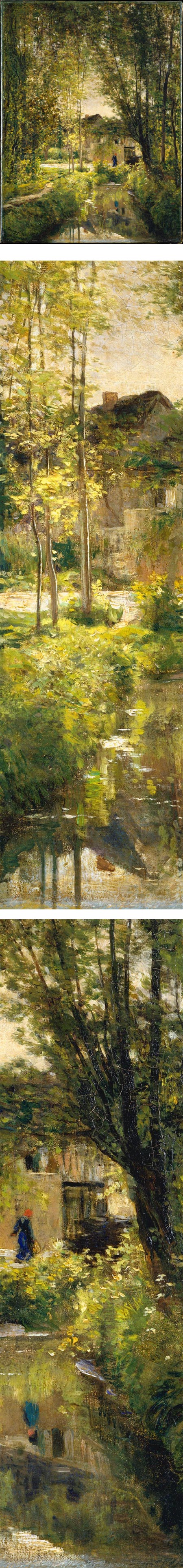 Landscape with Sunlit Stream, Charles-Francois Daubigny