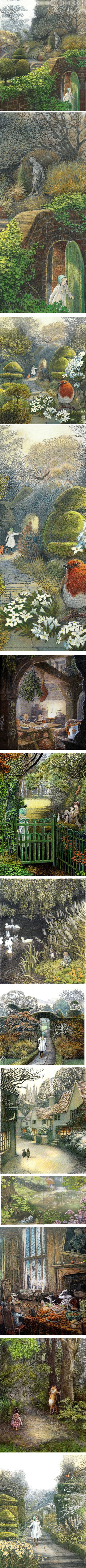 Inga Moore, illustrator Wind in the Willows, The Secret Garden
