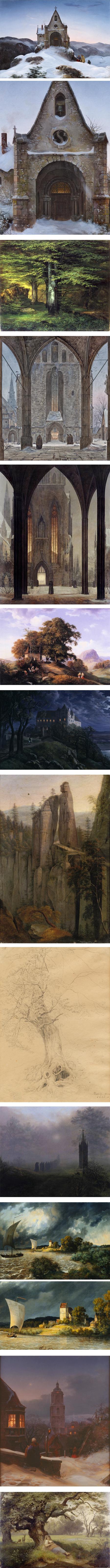 Ernst Ferdinand Oehme, German Romantic landscape painter