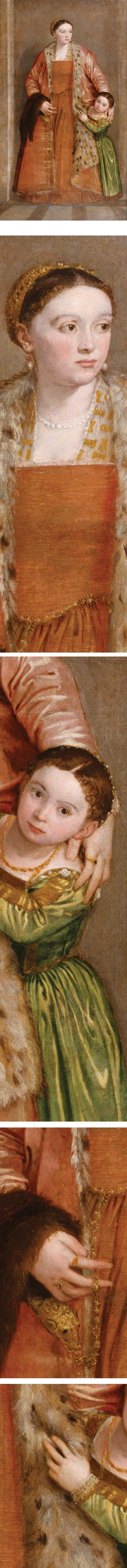 Portrait of Countess Livia da Porto Thiene and her Daughter Deidamia, Paolo Veronese