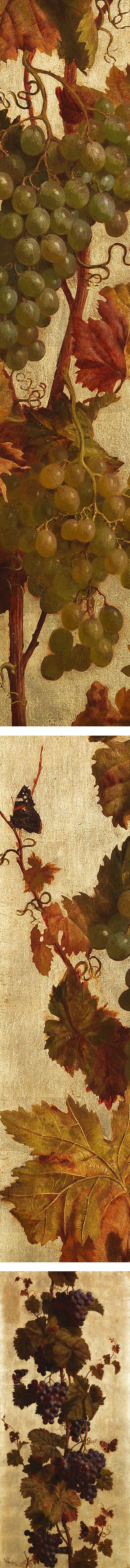 William Hughes grapevines, oil on canvas
