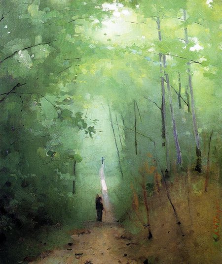 Painting of the Forest of Fontainebleau, 
