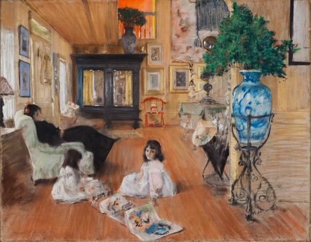 Hall at Shinnecock, William Merrit Chase, pastel on canvas