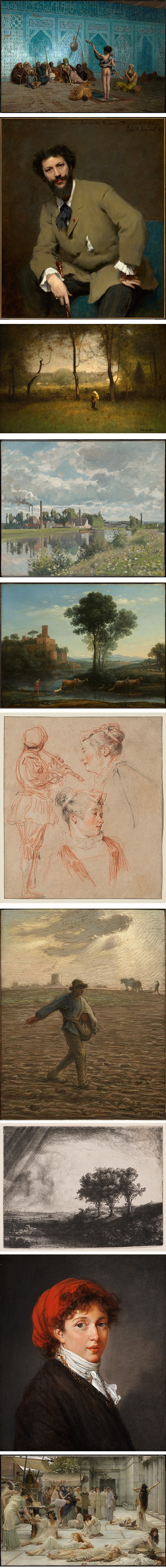 Clark Institute image resource, Jean-Leon Gerome, John Singer Sargent, George Inness, Camille Pissarro, Claude Lorrain, Jean-Antoine Watteau, Jean-Francois, Millet, Rembrandt Van Rijn, Elisabeth Louise Vigee-Lebrun, Lawrence Alma-Tadema