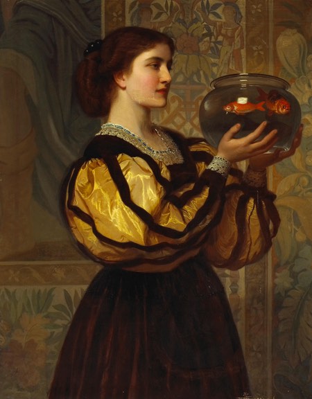 The Goldfish Bowl, oil on canvas, Edward Perugini