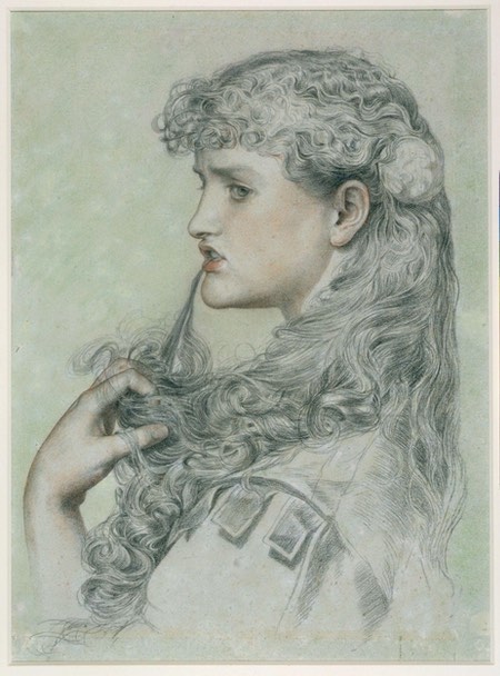 Proud Maisie drawing, Frederick Sandys, pre-raphaelite artist