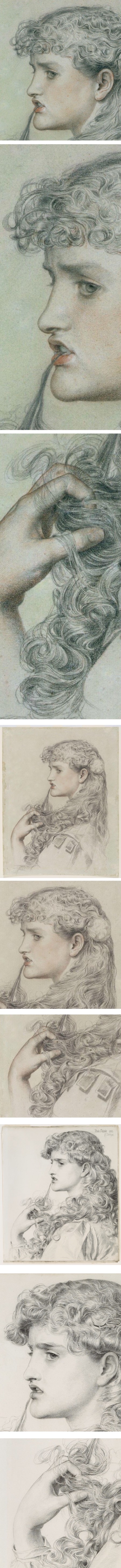 Proud Maisie drawings, Frederick Sandys, pre-raphaelite artist