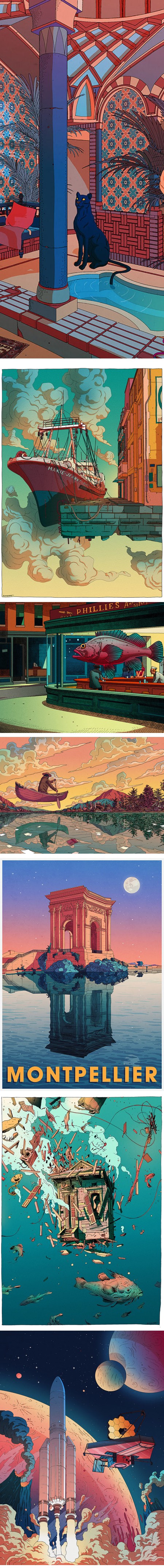 Oliver Bonhomme illustrations