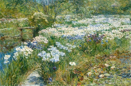 Water Garden, Childe Hassam, oil on canvas