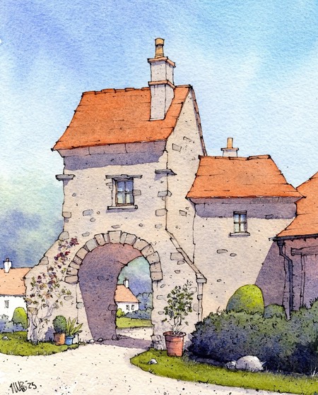 Matty Burnham, ink and watercolor illustrations