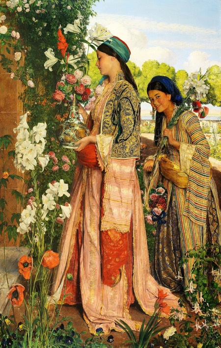 Lilium Auratum, (Golden-rayed Lily), John Frederick Lewis, oil on canvas