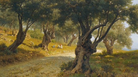 Olive Grove, Palermo, Francesco Lojacono, oil on canvas