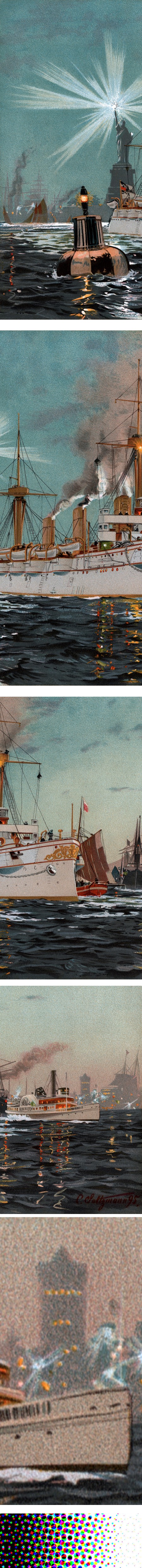 Empress Augusta leaves New York, Carl Saltzmann 
<em>Empress Augusta leaves New York</em> 